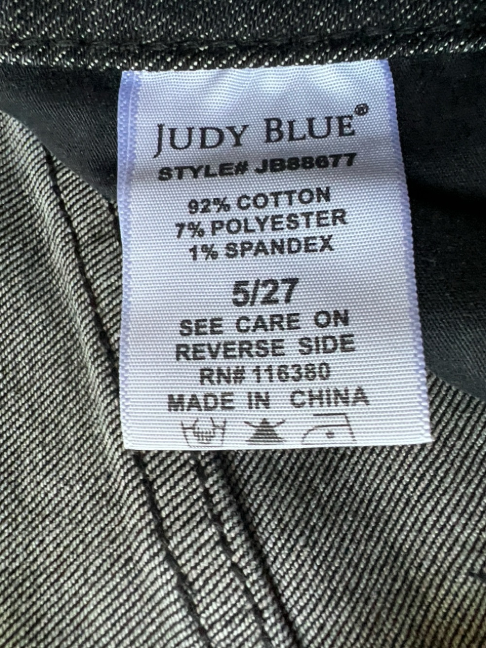 Judy Blue Black High Rise Straight Leg Jeans Sz 5/27 - Picture 11 of 12